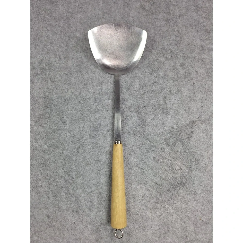 Vintage Spatula Turner Stainless Steel Wood Handle 13